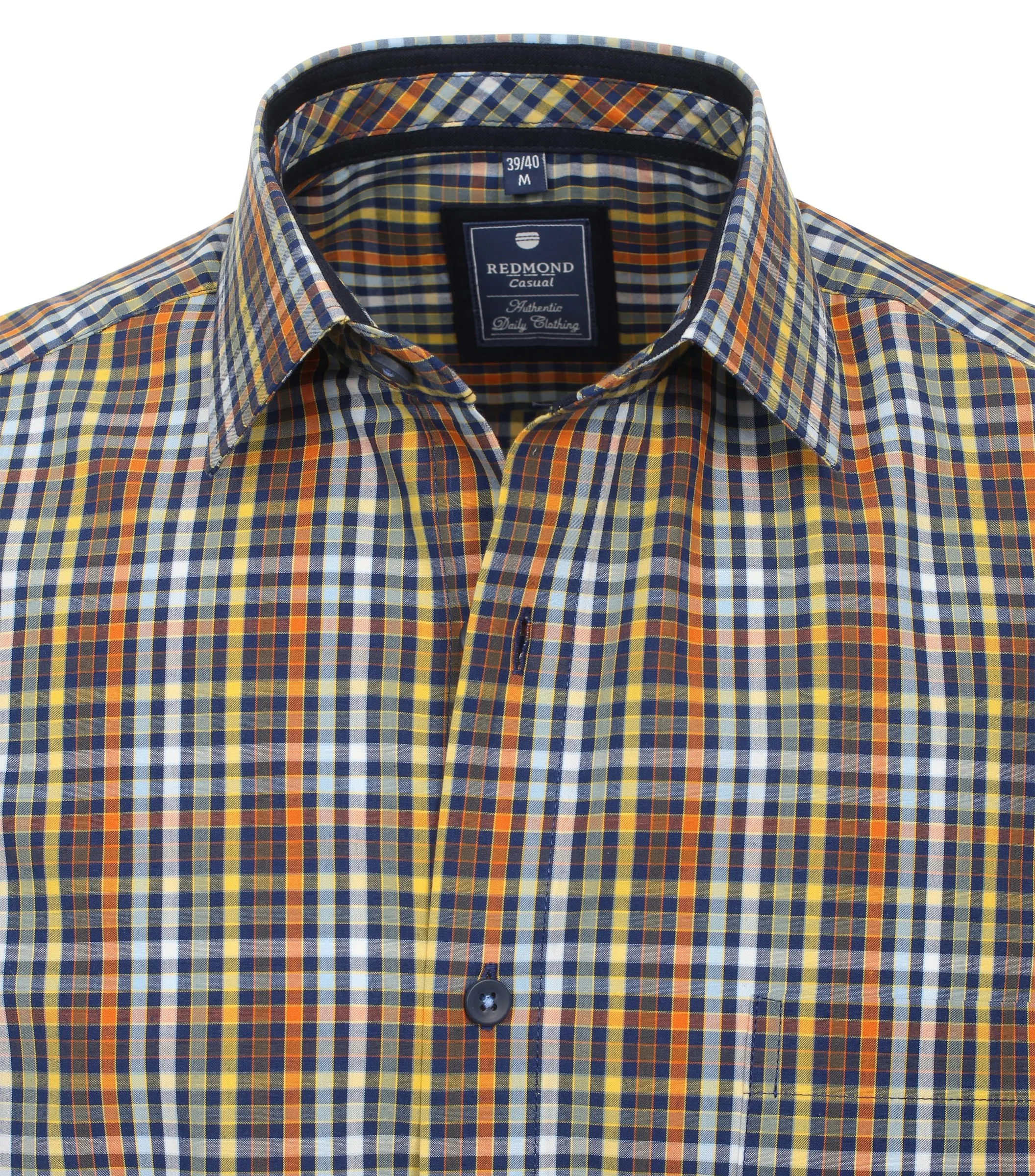 REDMOND Freizeithemd Kurzarm in Gelb - 100 % Baumwolle - Ansicht 3