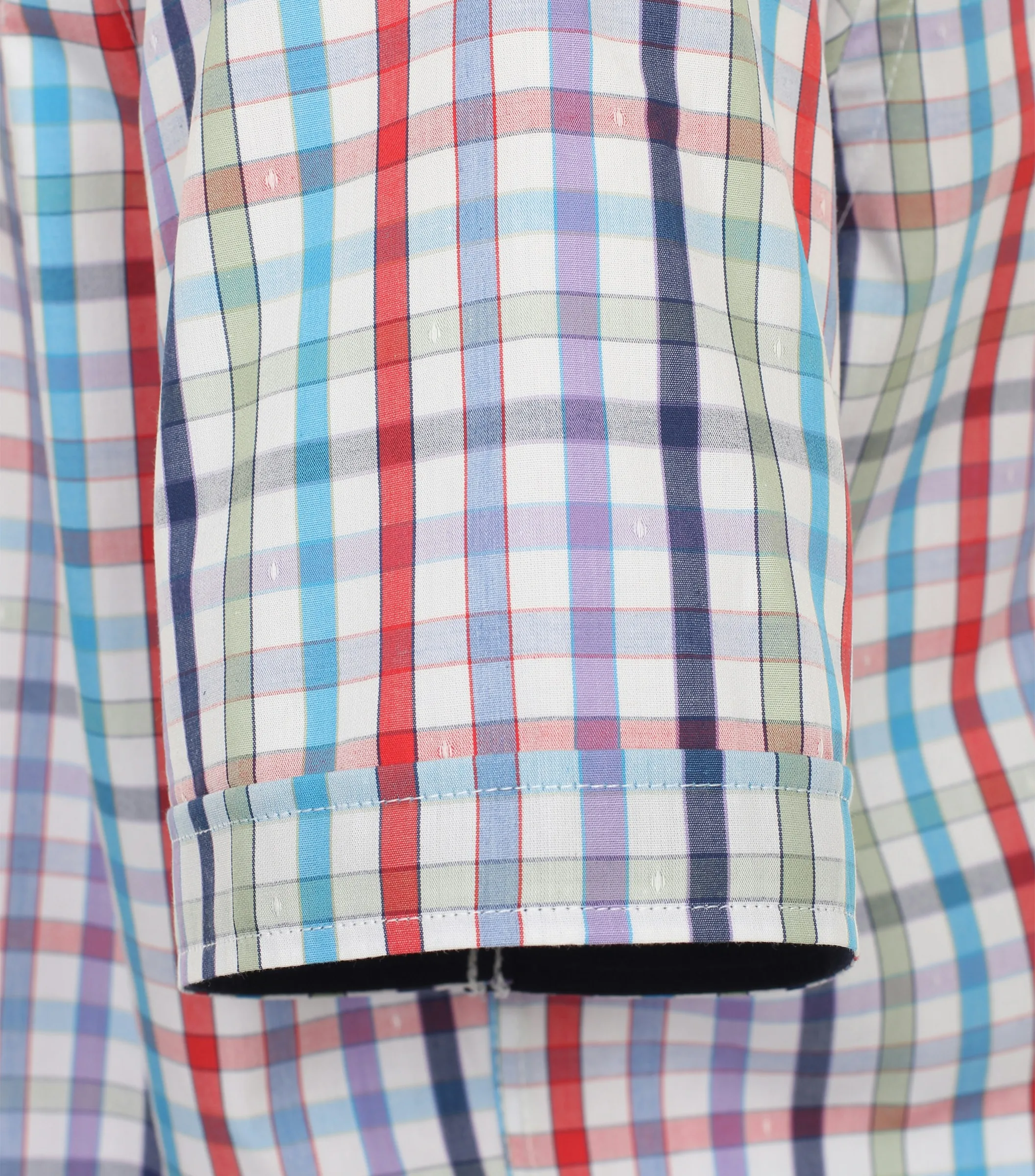 REDMOND Freizeithemd Kurzarm in Blau - 100 % Baumwolle - Ansicht 4