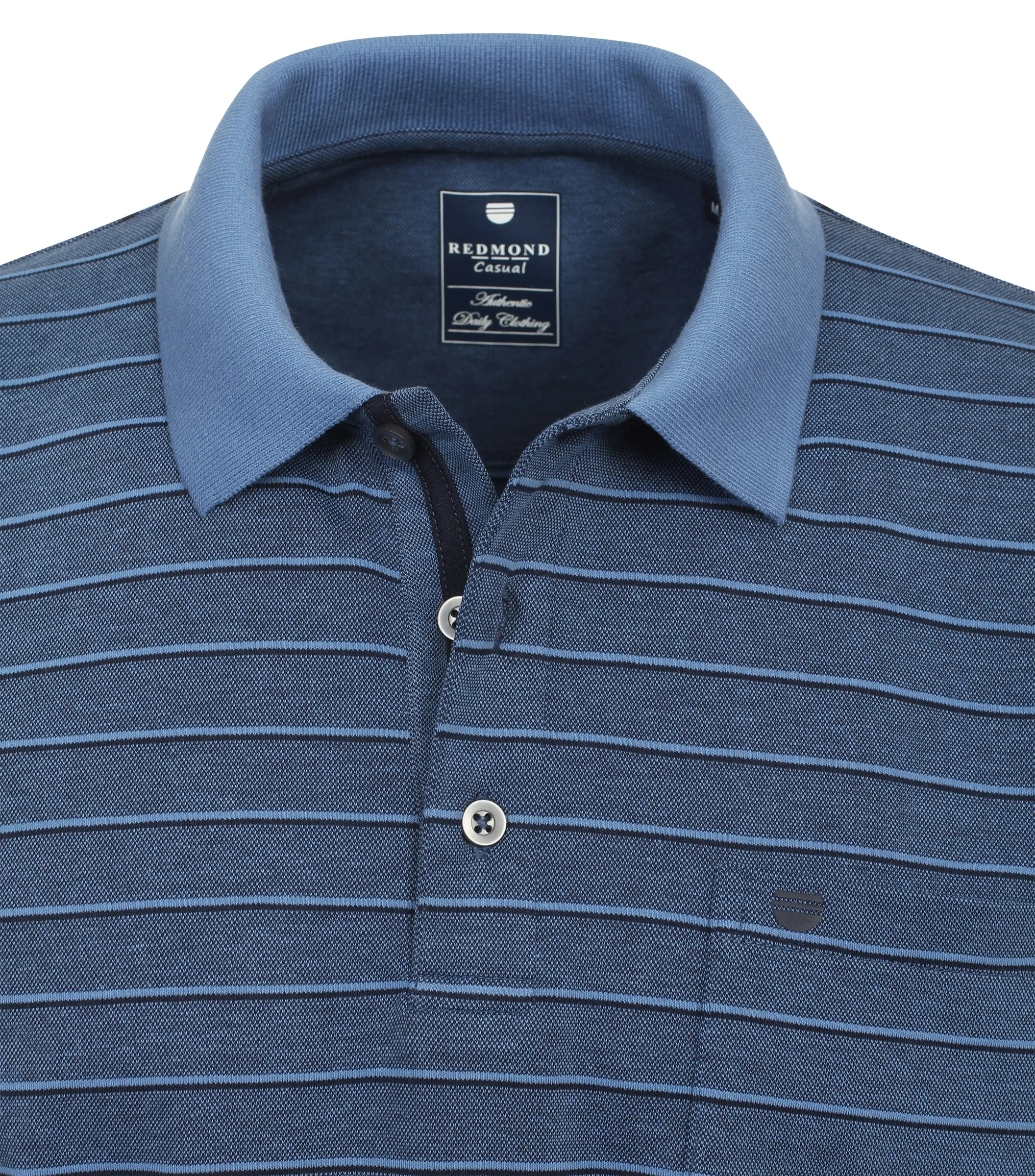 REDMOND Polo-Shirt in Blau - 50 % Baumwolle, 50 % Polyester - Ansicht 3
