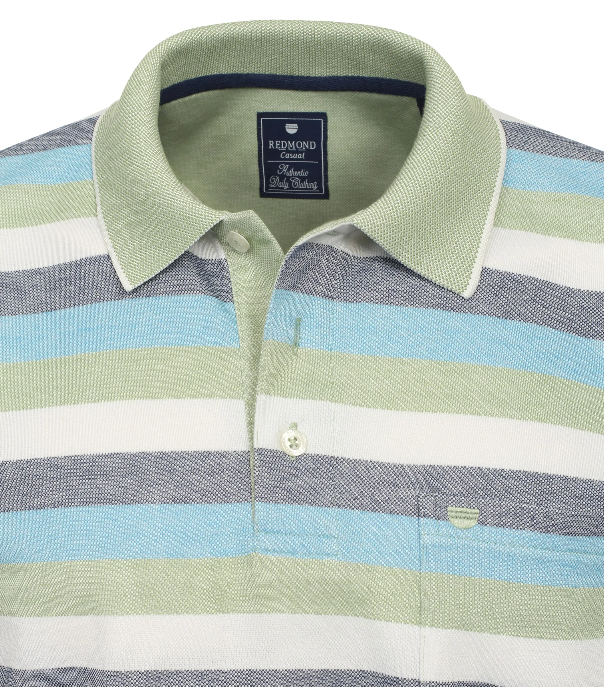 REDMOND Polo-Shirt in Grün - 50 % Baumwolle, 50 % Polyester - Ansicht 3