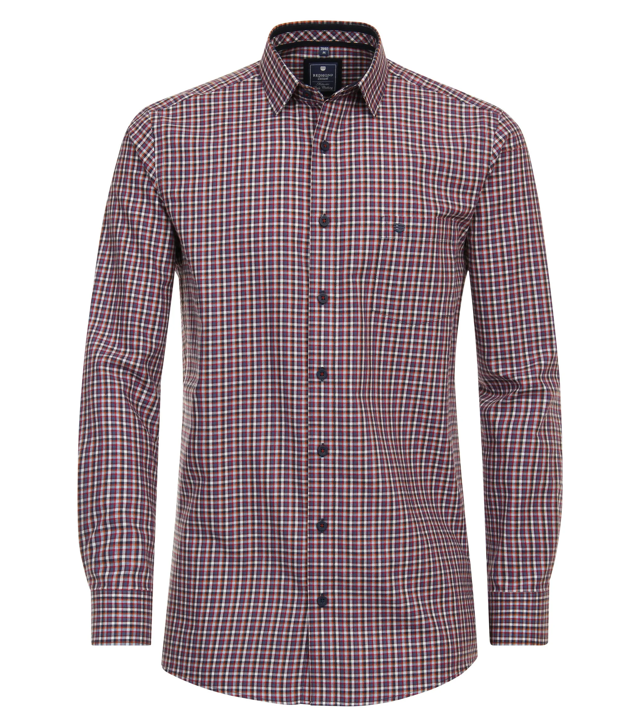 REDMOND Freizeithemd in Rot - 100 % Baumwolle - Ansicht 1