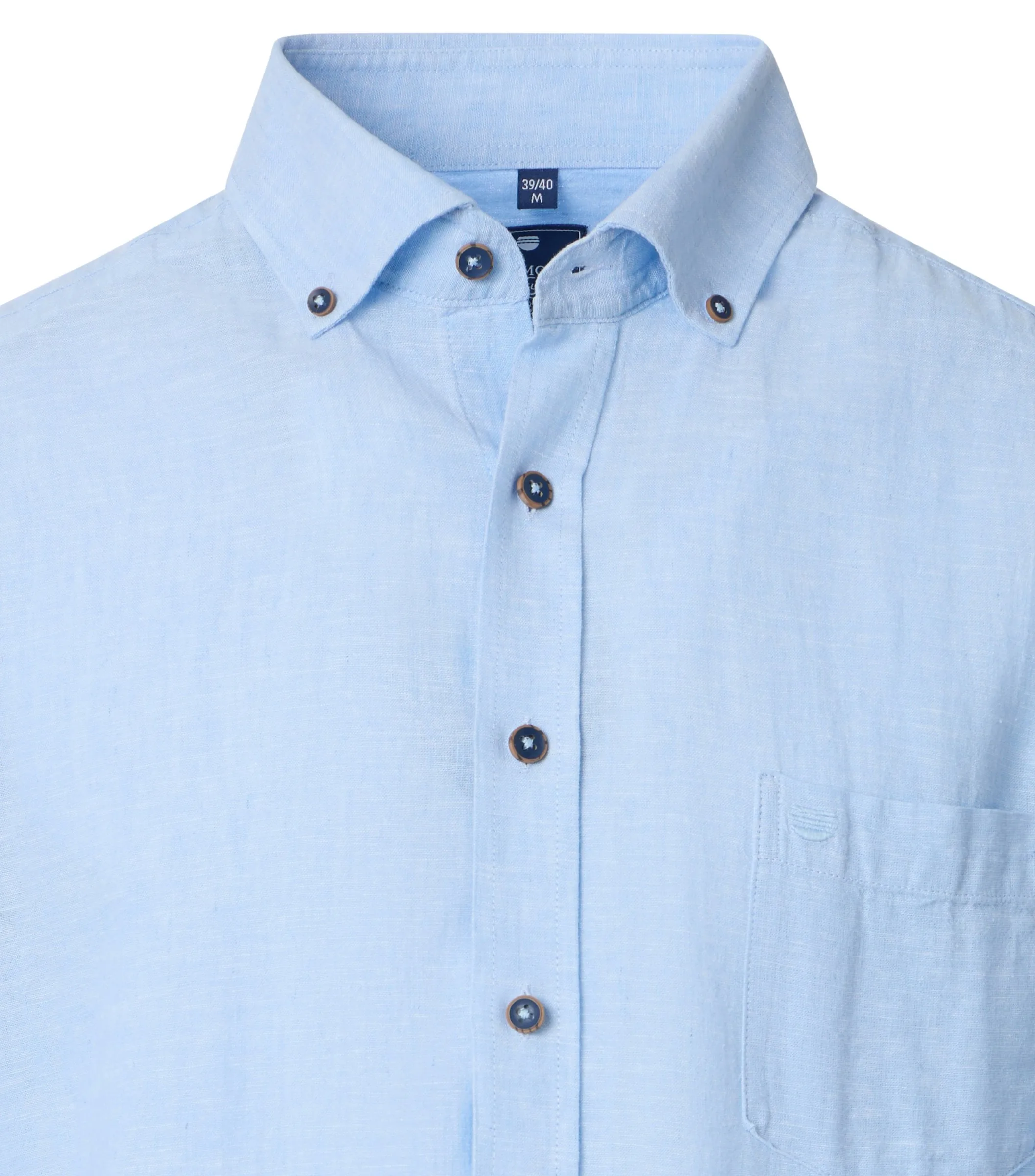 REDMOND Leinenhemd in Blau - 55 % Leinen, 45 % Baumwolle - Ansicht 3
