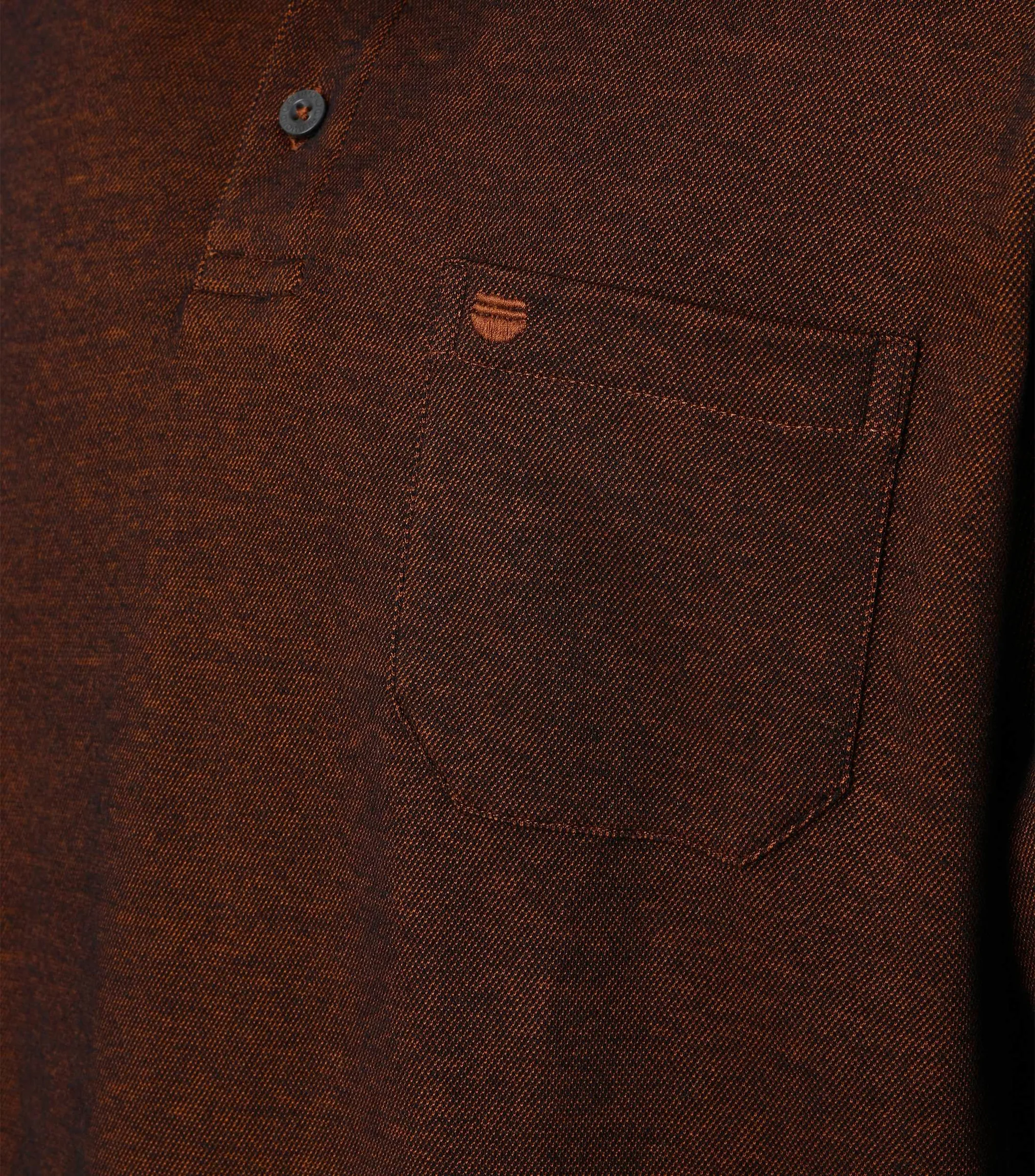 REDMOND Polo-Shirt Langarm in Terra - 60 % Baumwolle, 40 % Polyester - Ansicht 4