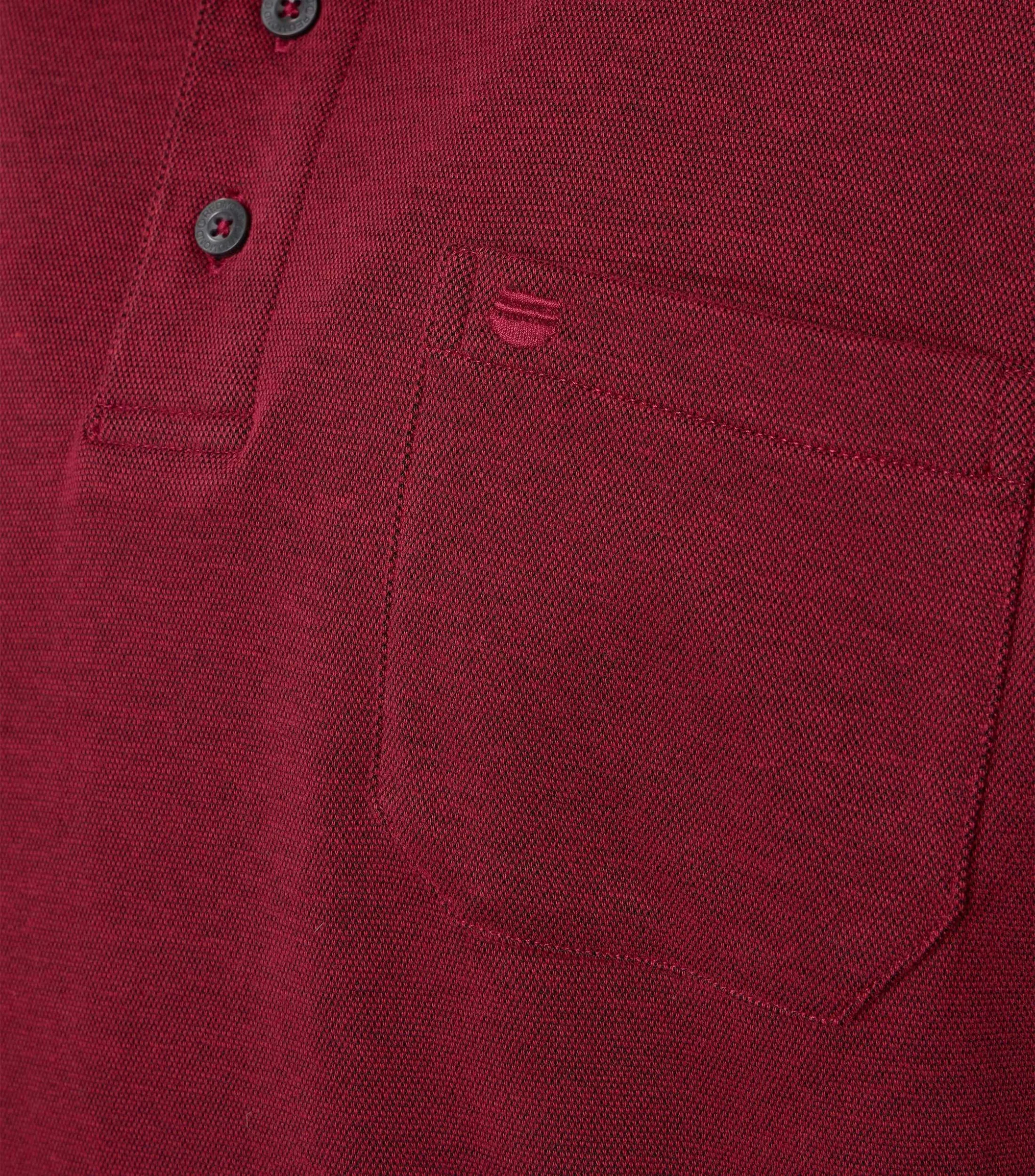 REDMOND Polo-Shirt Langarm in Rot - 60 % Baumwolle, 40 % Polyester - Ansicht 4