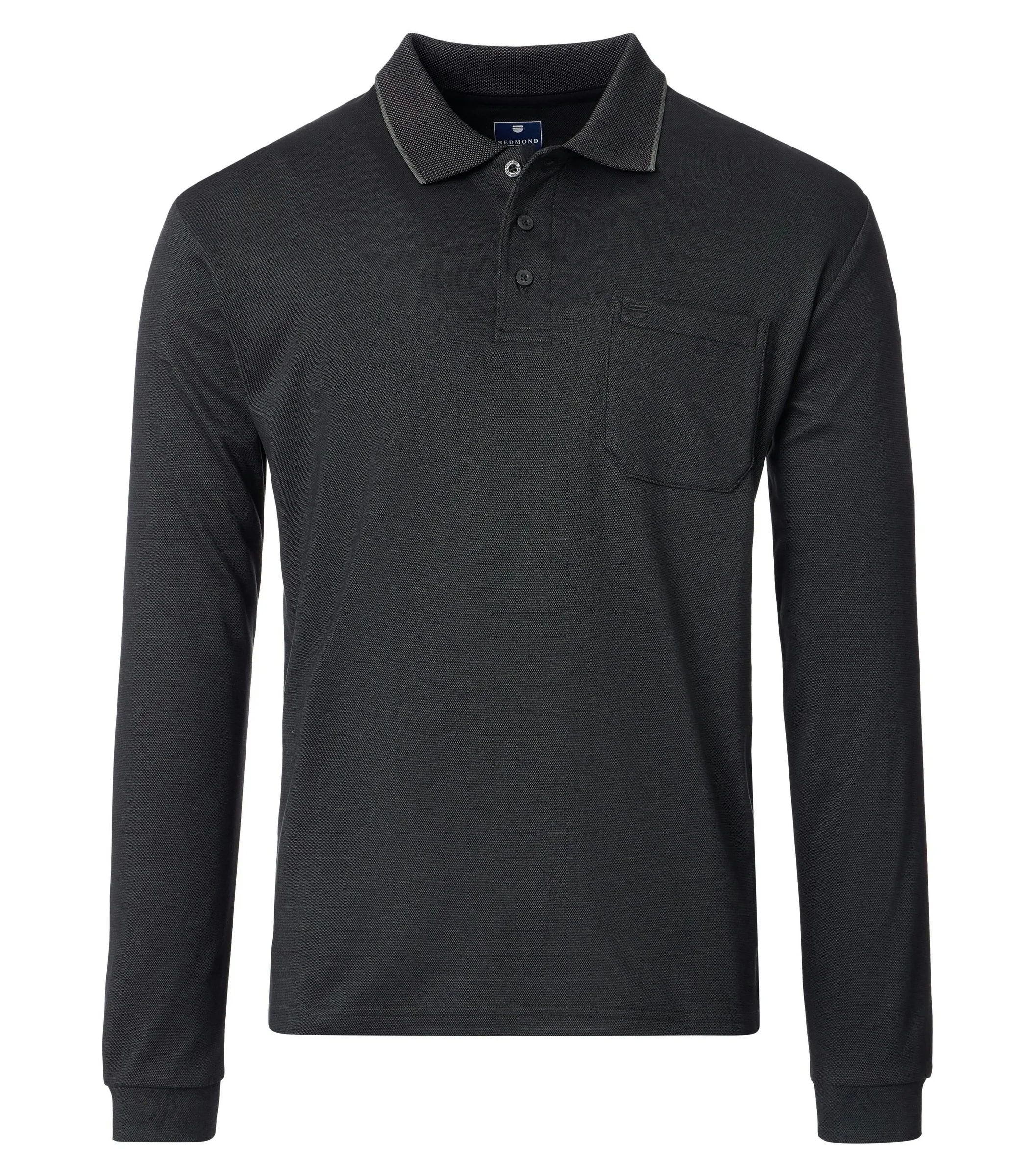 REDMOND Polo-Shirt Langarm in Anthra - 60 % Baumwolle, 40 % Polyester - Ansicht 1