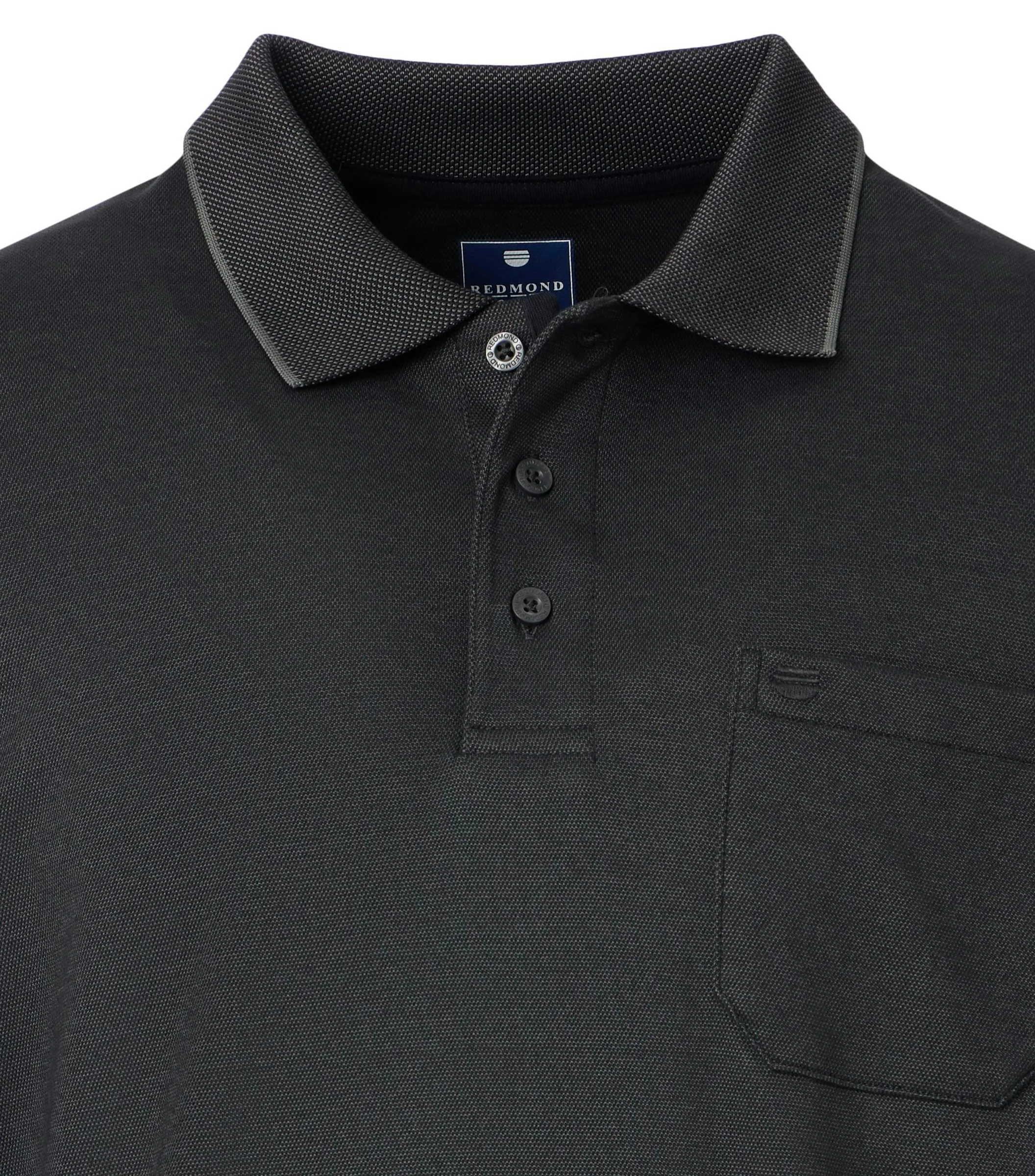 REDMOND Polo-Shirt Langarm in Anthra - 60 % Baumwolle, 40 % Polyester - Ansicht 3
