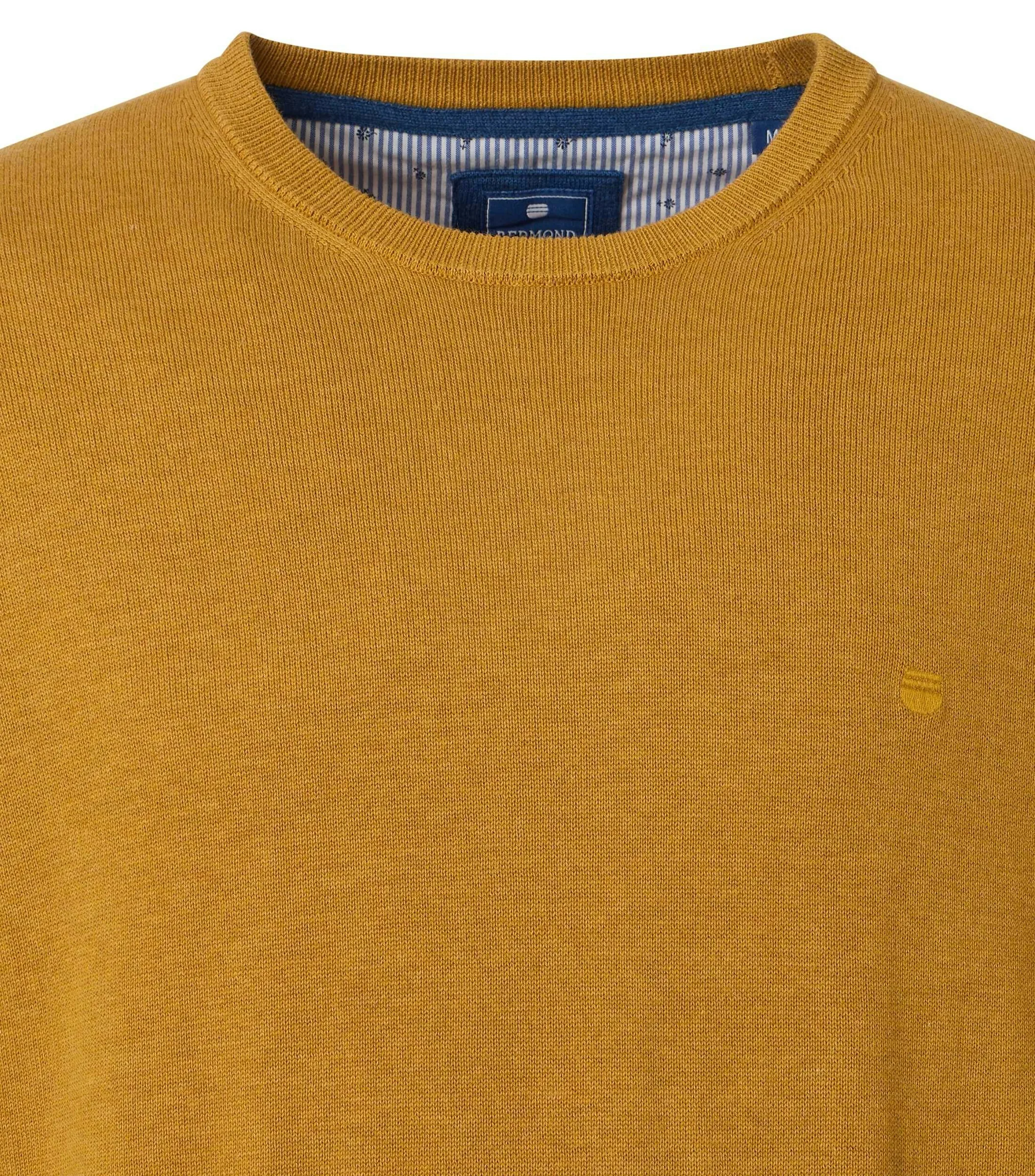 REDMOND Pullover in Gelb messing - 100 % Baumwolle - Ansicht 3