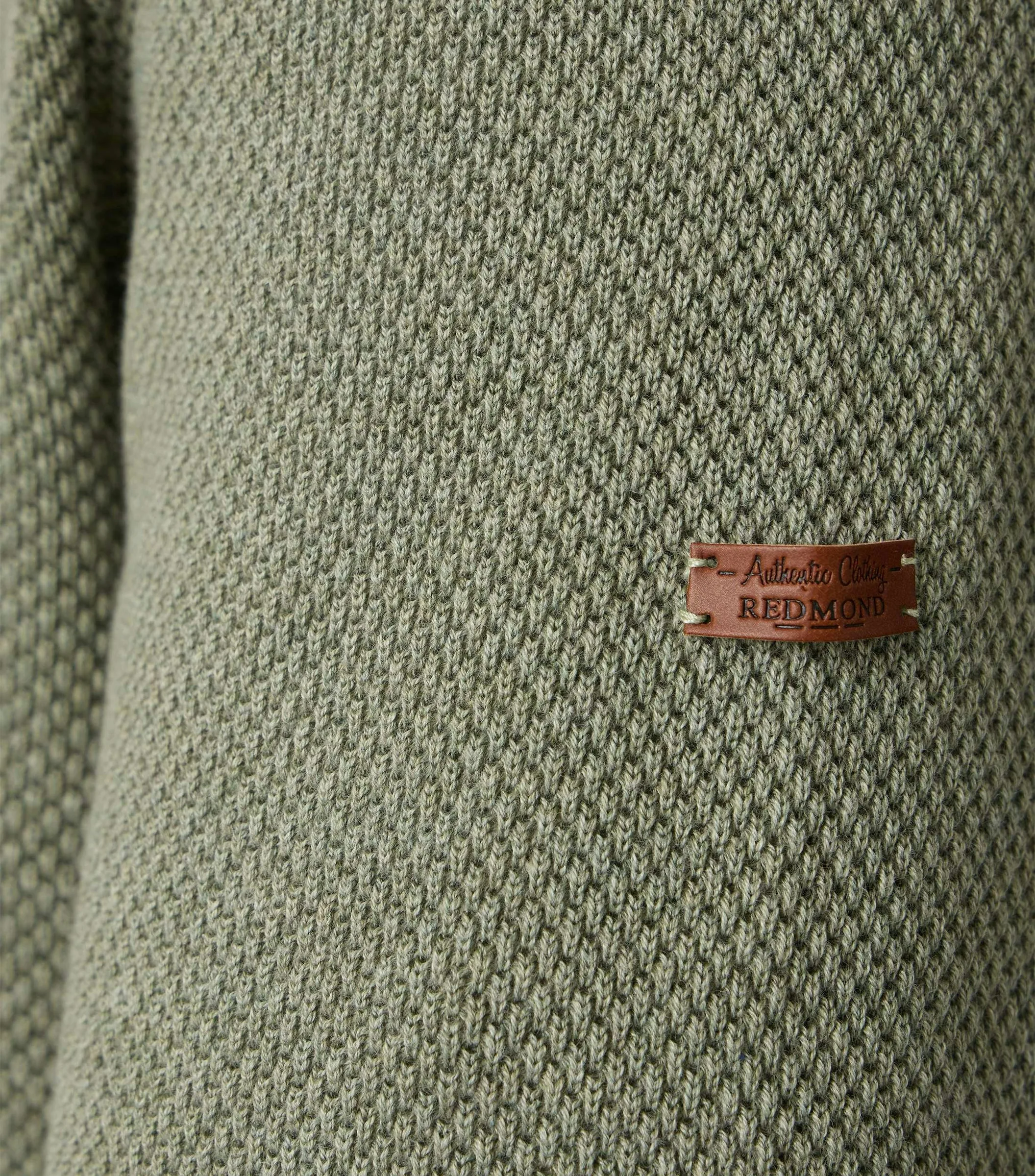 REDMOND Pullover in Grün salbei - 100 % Baumwolle - Ansicht 4